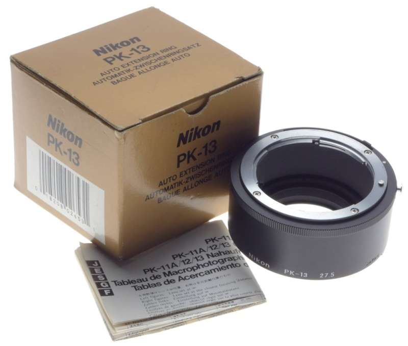 PK-13 macro AI-S Nikon auto extension ring 27.5 SLR 35mm camera adapter boxed