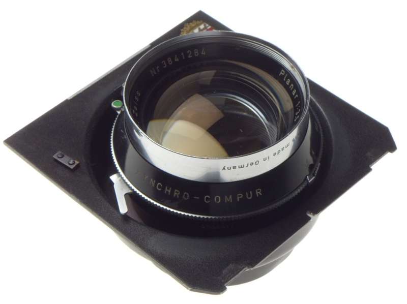 PLANAR 1:3.5 f=135mm Zeiss coated medium format lens Synchro-Compur shutter cam