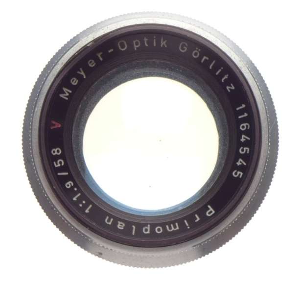 PRIMOPLAN 1:1.9/58 Meyer-Optik RED V chrome Exakta mount 1.9 f=58mm serviced