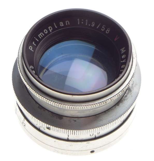 PRIMOPLAN 1:1.9/58 Meyer-Optik RED V chrome Exakta mount 1.9 f=58mm serviced