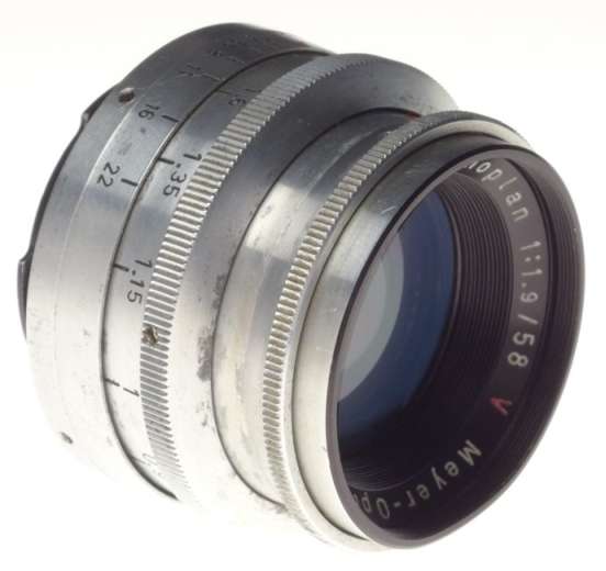 PRIMOPLAN 1:1.9/58 Meyer-Optik RED V chrome Exakta mount 1.9 f=58mm serviced