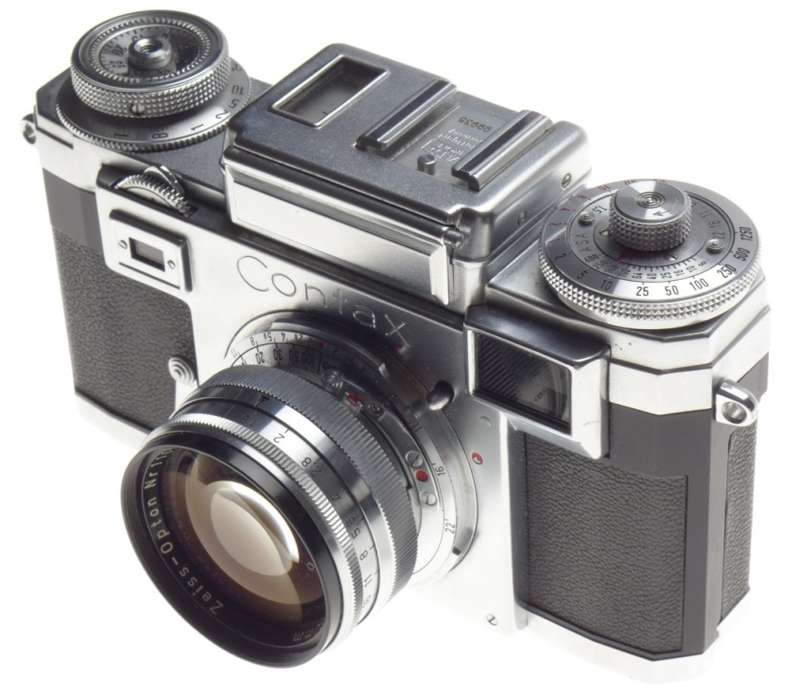 CONTAX IIIa Zeiss Opton Sonnar 1:1.5 f=50mm 35mm chrome 35mm camera 1.5/50 cased