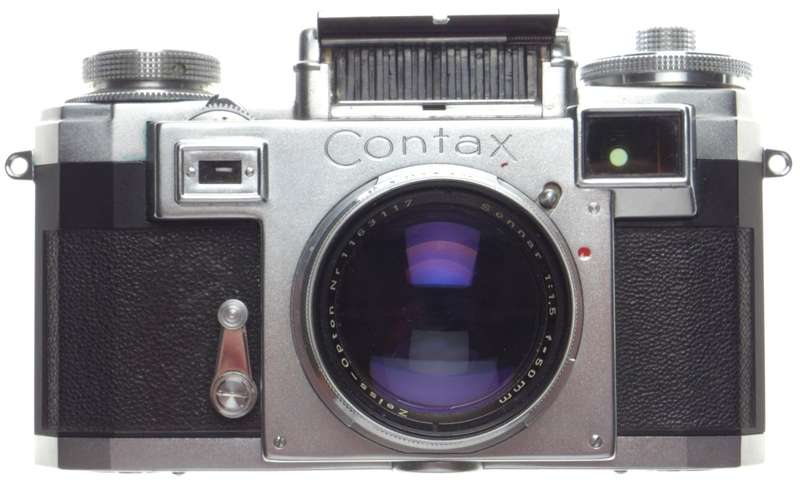CONTAX IIIa Zeiss Opton Sonnar 1:1.5 f=50mm 35mm chrome 35mm camera 1.5/50 cased