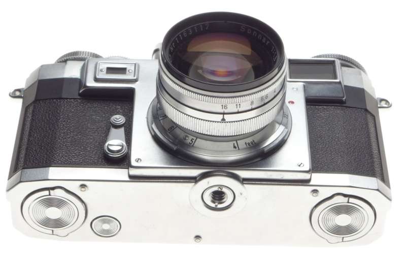 CONTAX IIIa Zeiss Opton Sonnar 1:1.5 f=50mm 35mm chrome 35mm camera 1.5/50 cased