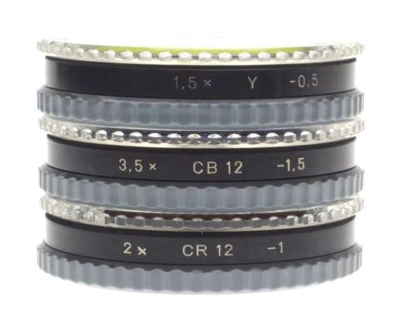 HASSELBLAD 50 assortment of color lens filter cased brown blue yellow CB12 CR12
