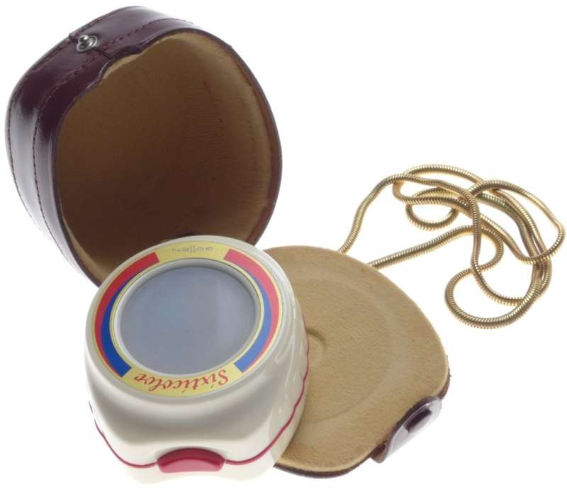 Gossen Sixticolor light color exposure meter vintage leather case chain strap
