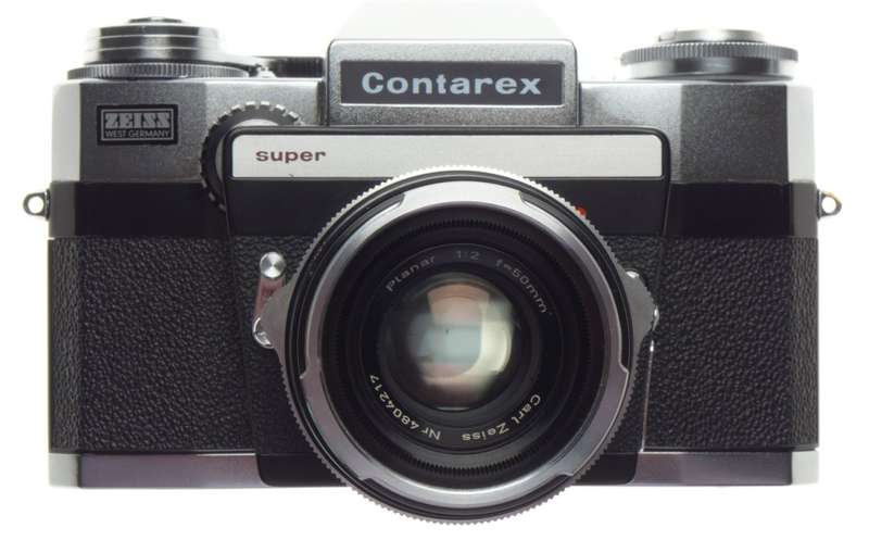 CONTAREX SUPER Zeiss 35mm SLR camera Museum condition Planar 1:2/50mm case rare