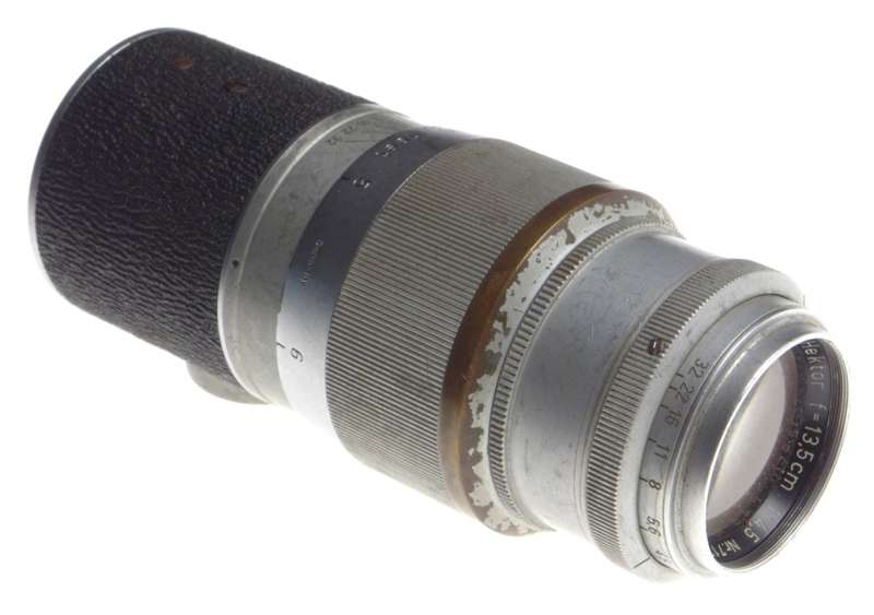 1:4.5/135 HEKTOR Leica M39 screw mount f=135mm Chrome Leitz lens very well used
