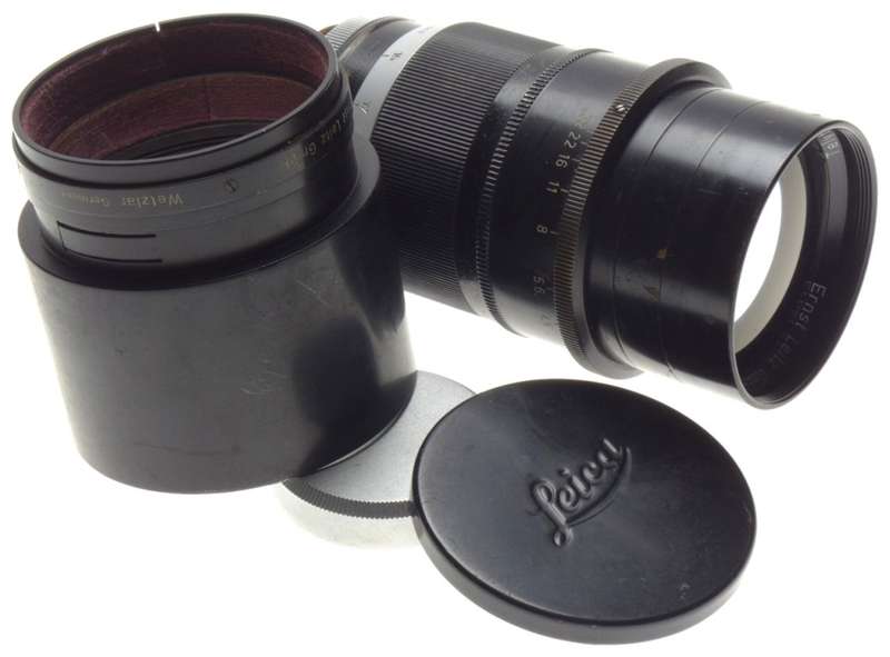 BLACK paint 1:4.5 f=20cm Telyt Visoflex camera SLR lens 4.5/200 good condition