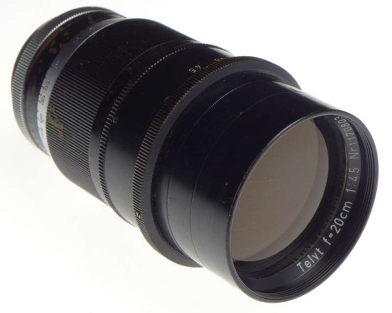 BLACK paint 1:4.5 f=20cm Telyt Visoflex camera SLR lens 4.5/200 good condition