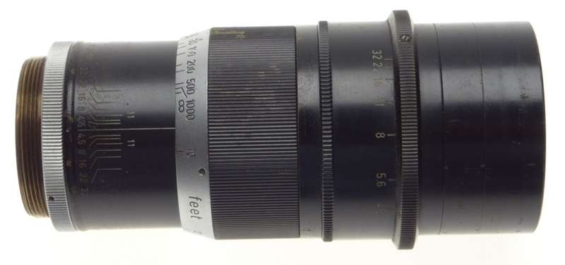 BLACK paint 1:4.5 f=20cm Telyt Visoflex camera SLR lens 4.5/200 good condition