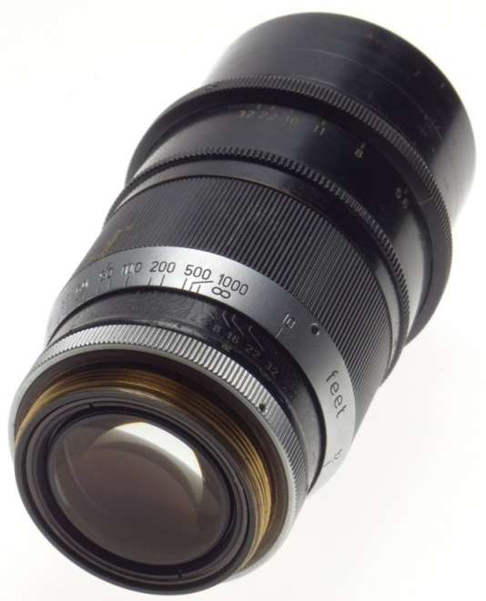 BLACK paint 1:4.5 f=20cm Telyt Visoflex camera SLR lens 4.5/200 good condition