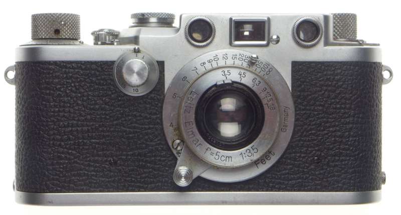 IIIF 3f Leica screwmount 35mm film rangefinder chrome camera 3.5 ELMAR f=5cm cap