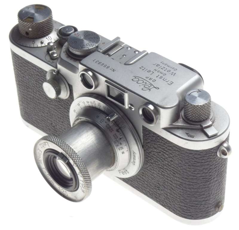 IIIF 3f Leica screwmount 35mm film rangefinder chrome camera 3.5 ELMAR f=5cm cap