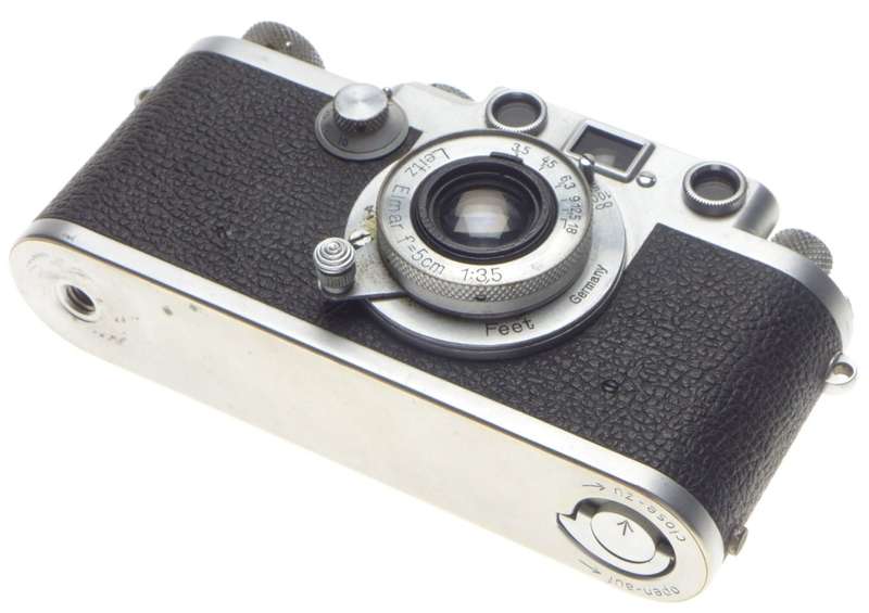 IIIF 3f Leica screwmount 35mm film rangefinder chrome camera 3.5 ELMAR f=5cm cap