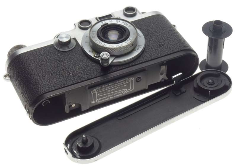 IIIF 3f Leica screwmount 35mm film rangefinder chrome camera 3.5 ELMAR f=5cm cap