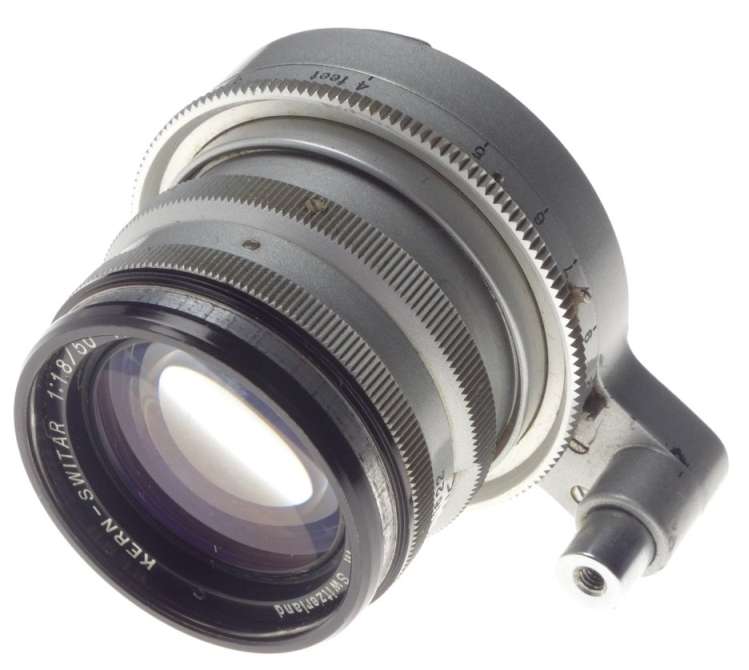KERN SWITAR 1.8/50 Schneider SLR vintage camera silver lens Mod. 6B rare f=50