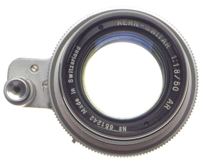 KERN SWITAR 1.8/50 Schneider SLR vintage camera silver lens Mod. 6B rare f=50