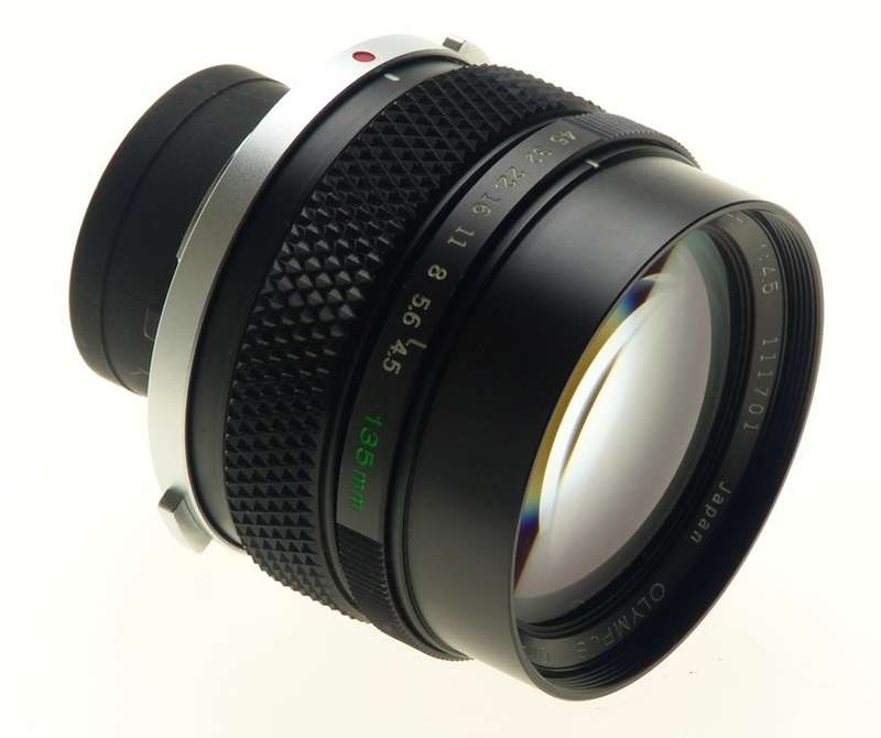 OLYMPUS OM-SYSTEM ZUIKO 1:4.5/135mm AUTO-MACRO f=135mm 1:4.5 LENS CAPS CLEAN NR