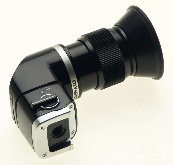 OLYMPUS SLR 35mm SLR CAMERA OM-SYSTEM RIGHT ANGLE VIEW FINDER 1.25x-2.5x CASED