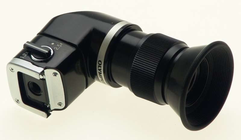 OLYMPUS SLR 35mm SLR CAMERA OM-SYSTEM RIGHT ANGLE VIEW FINDER 1.25x-2.5x CASED