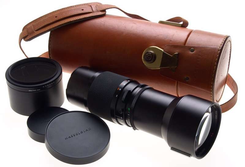 HASSELBLAD ZEISS TELE-TESSAR 5.6/350 T* CF HOOD CAPS CASE MINT CLA SERVICED NR