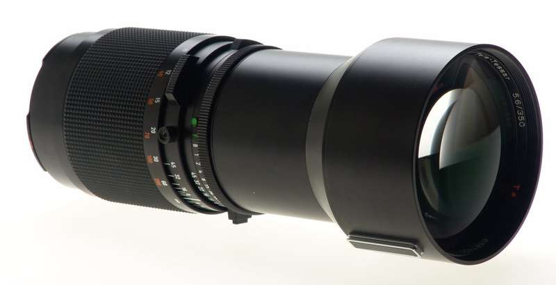 HASSELBLAD ZEISS TELE-TESSAR 5.6/350 T* CF HOOD CAPS CASE MINT CLA SERVICED NR