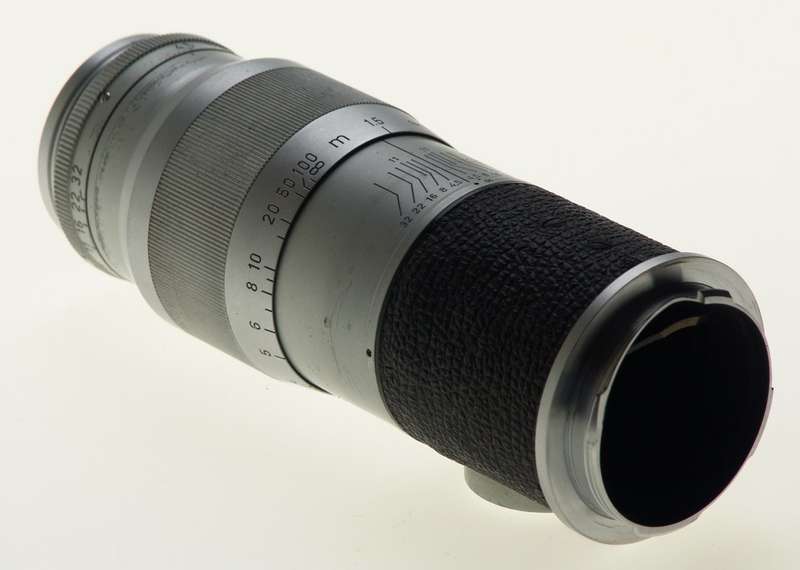 LEICA HEKTOR 4.5/135mm LEITZ f=135mm CAMERA CHROME LENS CAPS FITS M3 M8 M9 CLEAN