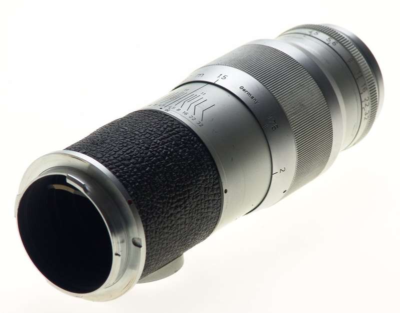LEICA HEKTOR 4.5/135mm LEITZ f=135mm CAMERA CHROME LENS CAPS FITS M3 M8 M9 CLEAN