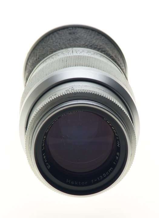 LEICA HEKTOR 4.5/135mm LEITZ f=135mm CAMERA CHROME LENS CAPS FITS M3 M8 M9 CLEAN