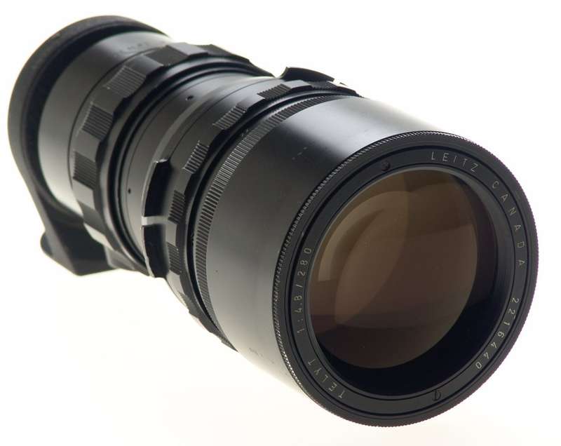 TELYT 1:4.8/280 LEICA VISOFLEX CANADA BLACK LENS f=280mm CAPS INCLUDED CLEAN NR