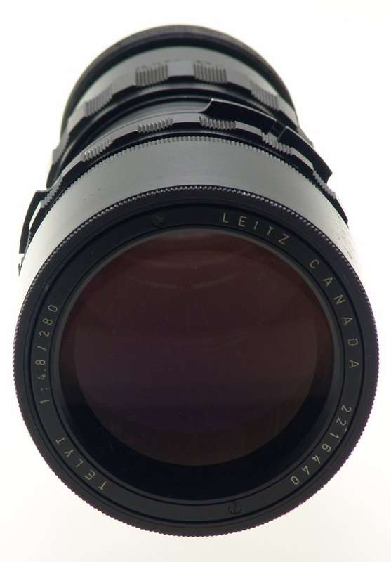 TELYT 1:4.8/280 LEICA VISOFLEX CANADA BLACK LENS f=280mm CAPS INCLUDED CLEAN NR