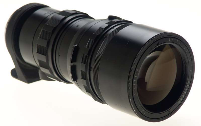 TELYT 1:4.8/280 LEICA VISOFLEX CANADA BLACK LENS f=280mm CAPS INCLUDED CLEAN NR