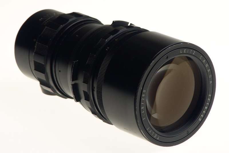 TELYT 1:4.8/280 LEICA VISOFLEX CANADA BLACK LENS f=280mm CAPS INCLUDED CLEAN NR
