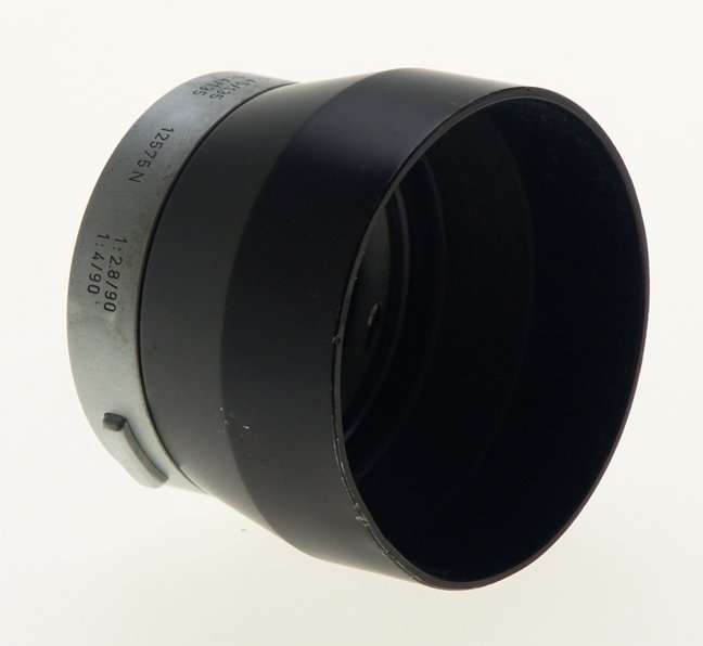 LEICA CHROME 4.5/135mm CAMERA LENS HOOD 4/90mm SHADE 12575 N USED 2.8/90mm NR
