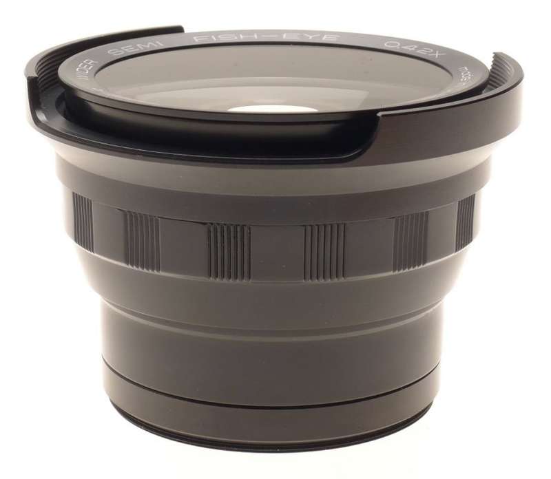 LENMAR SUPER WIDE ANGLE SEMI FISH-EYE 0.42x AUXILIARY LENS ATTACHMENT CASE MINT