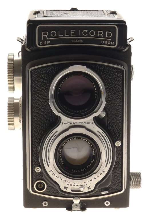 ROLLEICORD CAMERA TLR XENAR 3.5/75mm LENS HOOD SHADE MX SHUTTER CASE CAP CLEAN