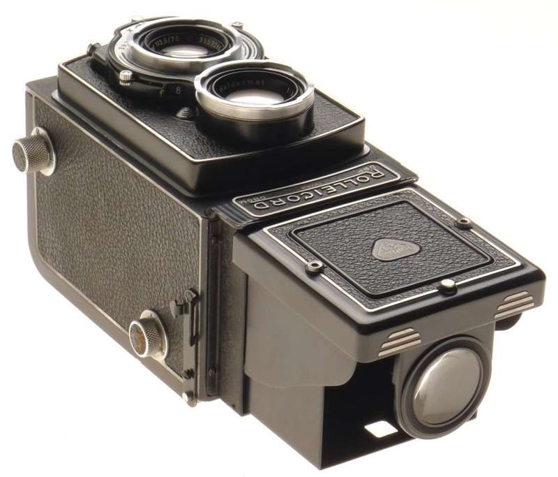 ROLLEICORD CAMERA TLR XENAR 3.5/75mm LENS HOOD SHADE MX SHUTTER CASE CAP CLEAN