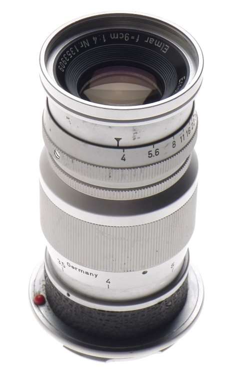LEICA M MOUNT ELMAR f=9cm 1:4 CAMERA LENS CAP LEITZ CHROME 1:4/90mm EXCELLENT NR