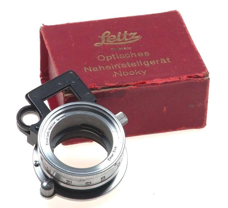 NOOKY ELMAR 5cm LEICA LEITZ ADAPTER RARE M39 BOXED NR