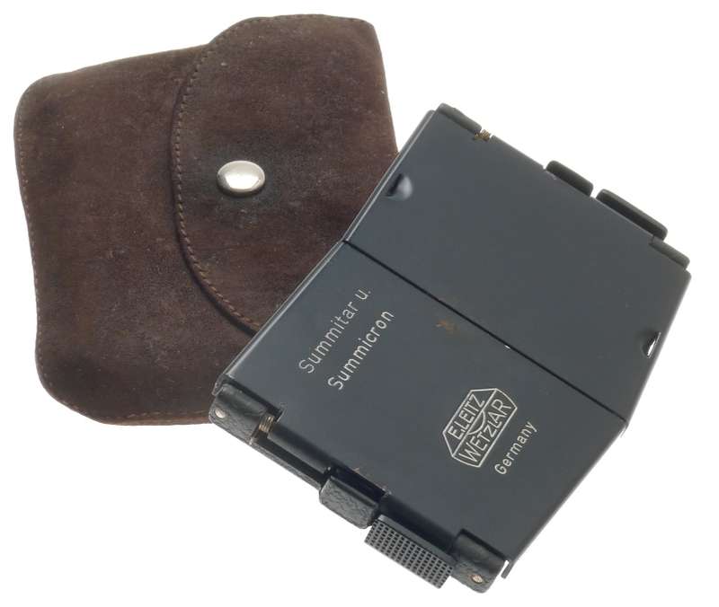 SUMMICRON 2/50 SUMMITAR U. COLLAPSIBLE LENS HOOD SHADE BLACK WETZLAR SOOFM POUCH