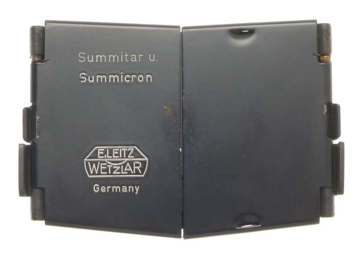 SUMMICRON 2/50 SUMMITAR U. COLLAPSIBLE LENS HOOD SHADE BLACK WETZLAR SOOFM POUCH