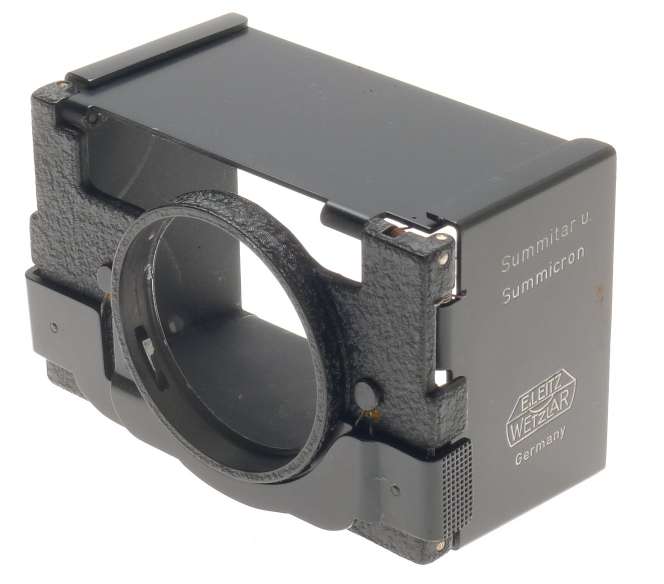 SUMMICRON 2/50 SUMMITAR U. COLLAPSIBLE LENS HOOD SHADE BLACK WETZLAR SOOFM POUCH