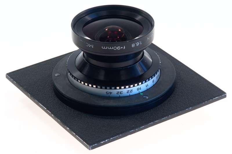 SINAR GRANDAGON-N 6.8 f=90mm MC RODENSTOCK CAMERA 4x5 IN LENS BOARD CAPS 6.8/90