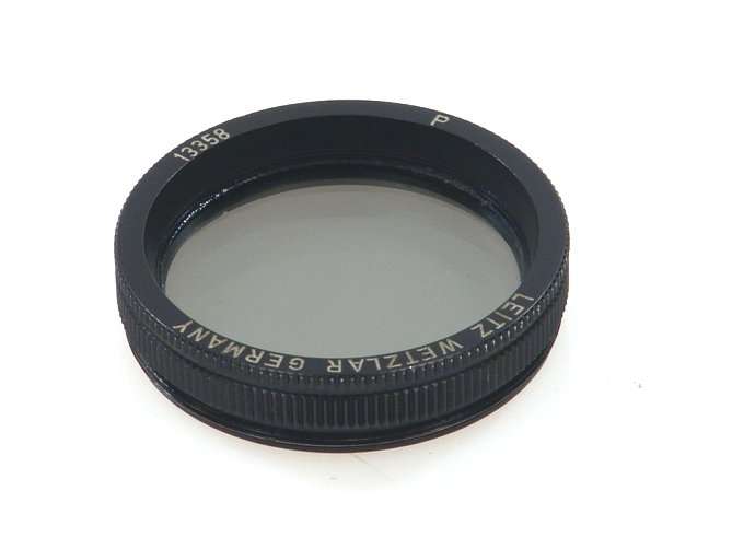 LEITZ CAMERA LENS POL FILTER 13358 P BOXED CASE CLEAN