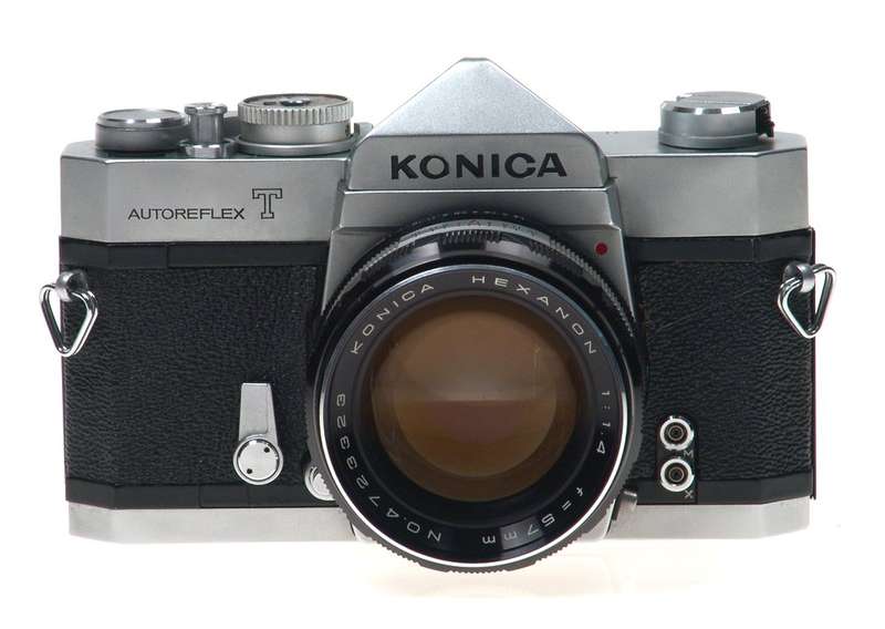 KONICA SLR AUTOREFLEX T CAMERA 1.4 HEXANON f=57 LENS NR