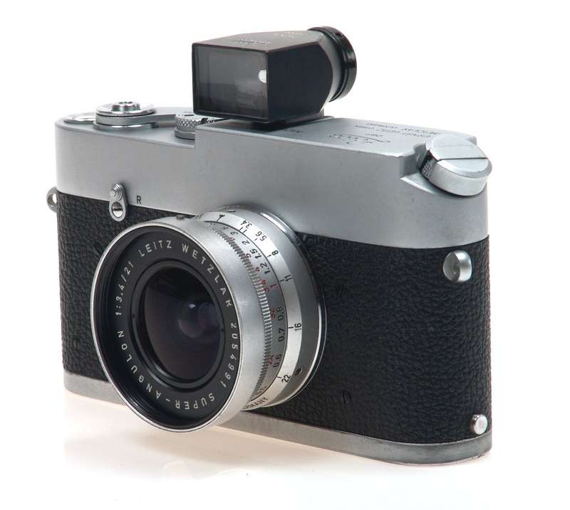 LEICA MDa CAMERA f=21mm FINDER SUPER-ANGULON FAST ULTRA WIDE ANGLE 1:3.4/21 HOOD