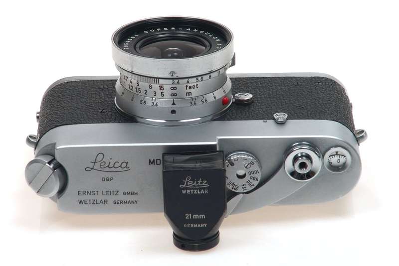 LEICA MDa CAMERA f=21mm FINDER SUPER-ANGULON FAST ULTRA WIDE ANGLE 1:3.4/21 HOOD
