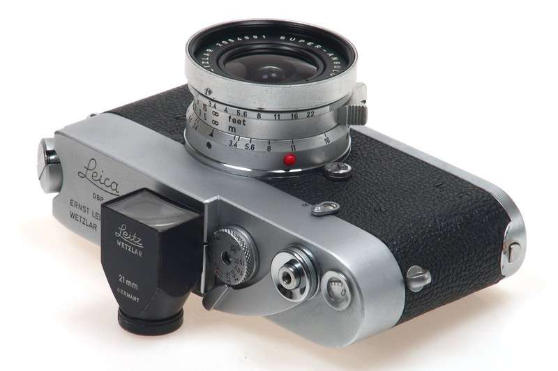 LEICA MDa CAMERA f=21mm FINDER SUPER-ANGULON FAST ULTRA WIDE ANGLE 1:3.4/21 HOOD