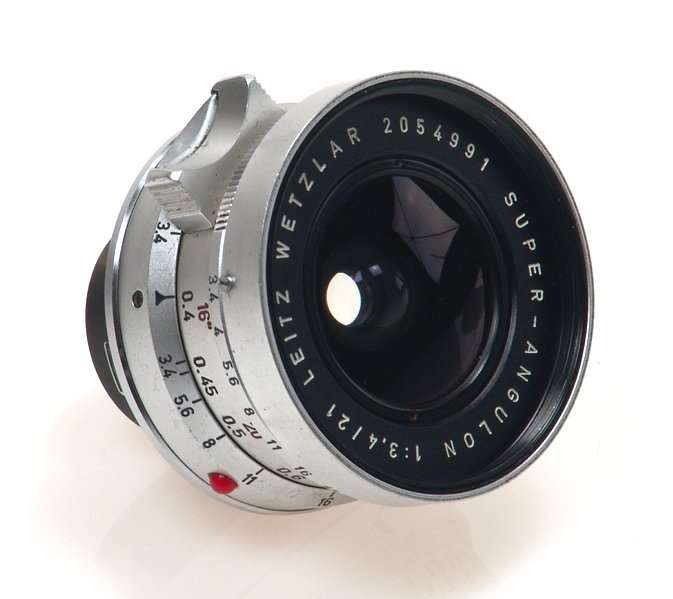 LEICA MDa CAMERA f=21mm FINDER SUPER-ANGULON FAST ULTRA WIDE ANGLE 1:3.4/21 HOOD